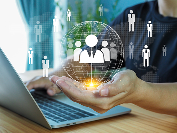 Moderne Büroumgebung mit dynamischen Arbeitskräften